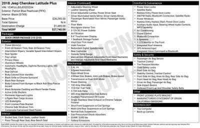 2018 Jeep Cherokee Latitude Plus FWD