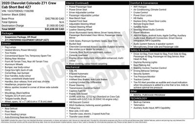 2020 Chevrolet Colorado 4WD Z71