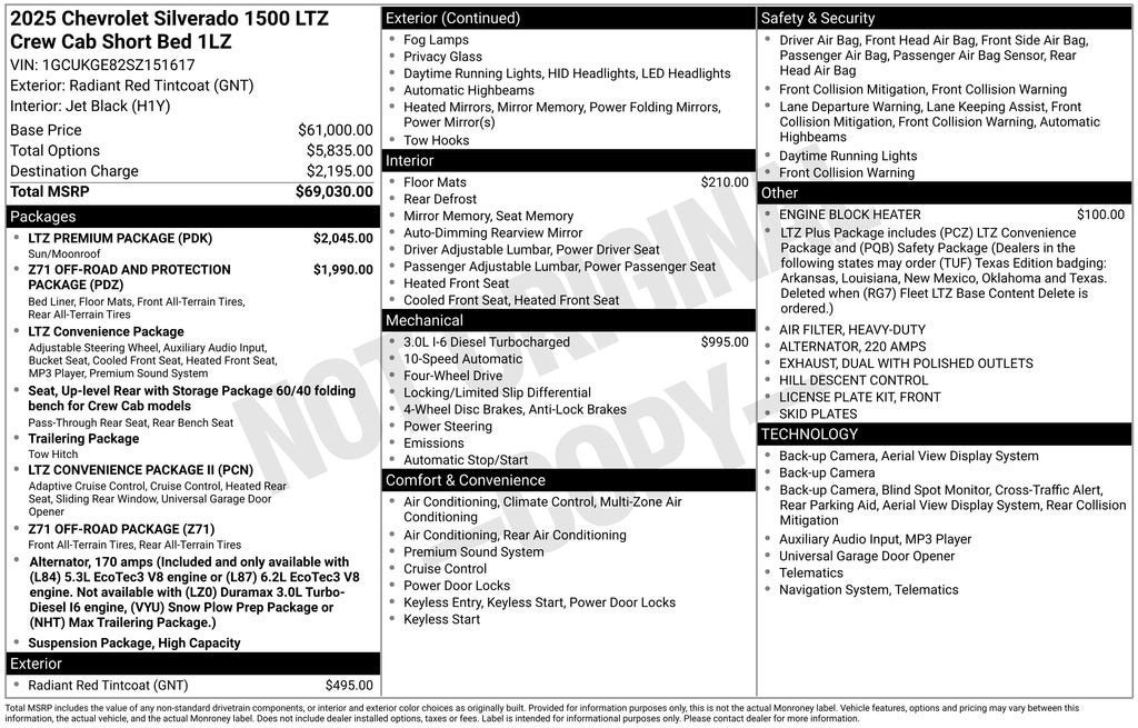 2025 Chevrolet Silverado 1500 LTZ