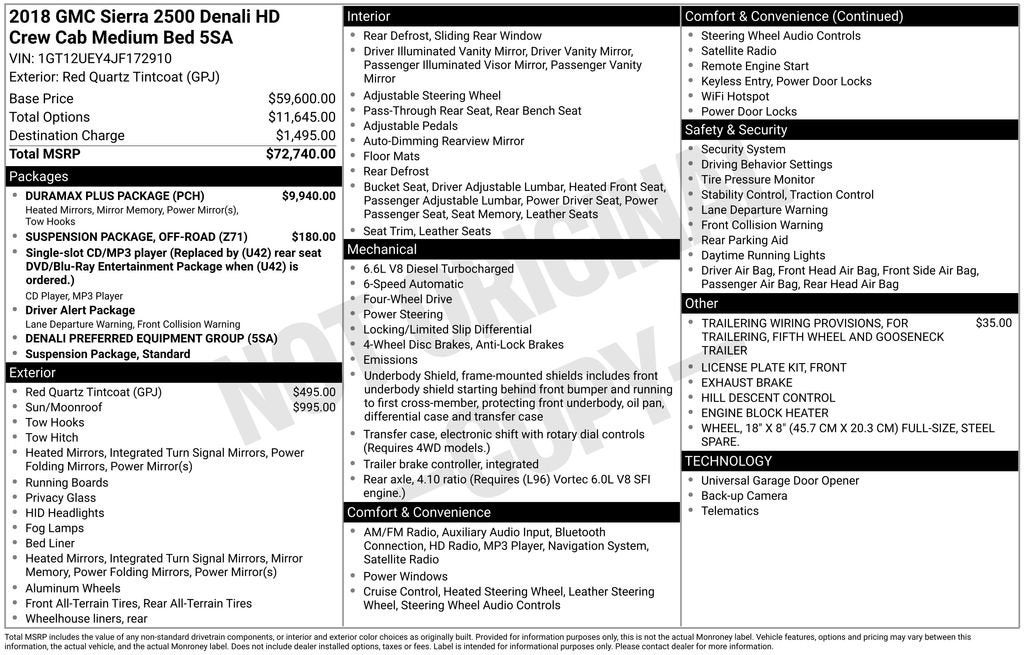 2018 GMC Sierra 2500 HD Denali