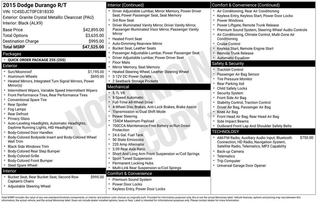 2015 Dodge Durango R/T