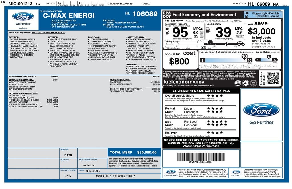 2017 Ford C-Max Energi SE