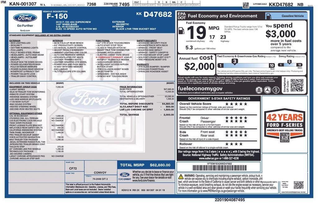 2019 Ford F-150 Lariat
