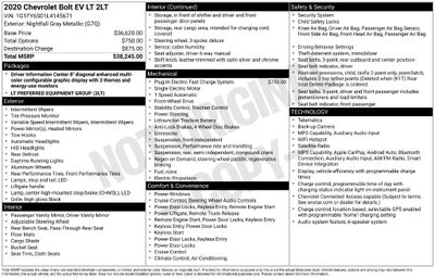 2020 Chevrolet Bolt EV LT