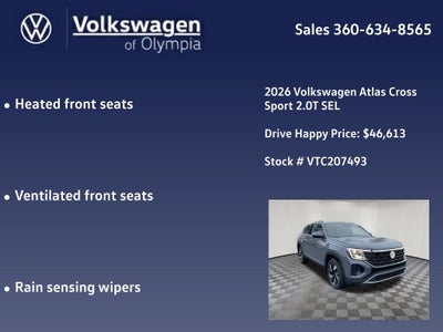 2026 Volkswagen Atlas Cross Sport 2.0T SEL