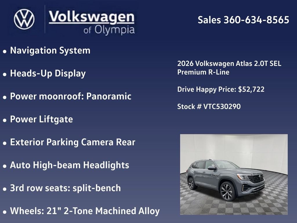 2026 Volkswagen Atlas 2.0T SEL Premium R-Line