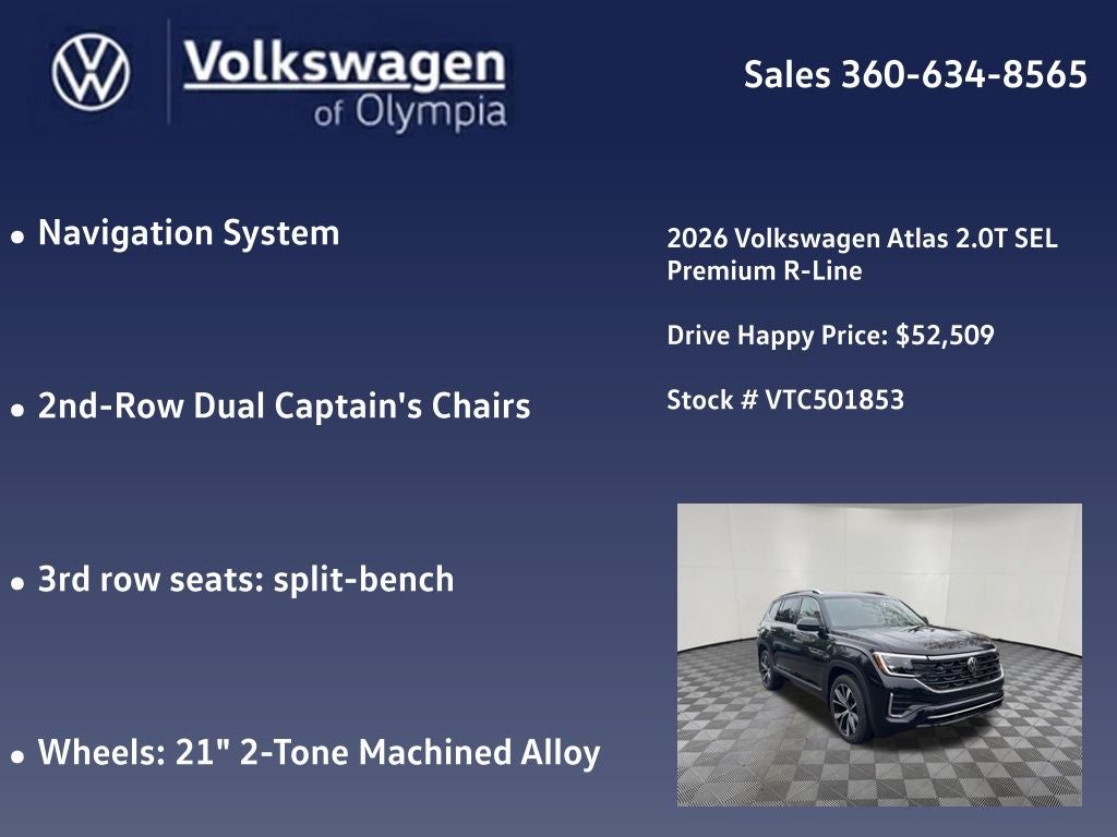 2026 Volkswagen Atlas 2.0T SEL Premium R-Line