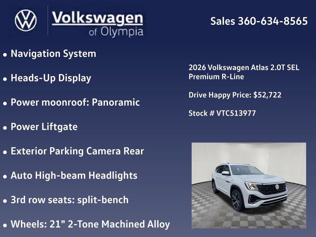 2026 Volkswagen Atlas 2.0T SEL Premium R-Line