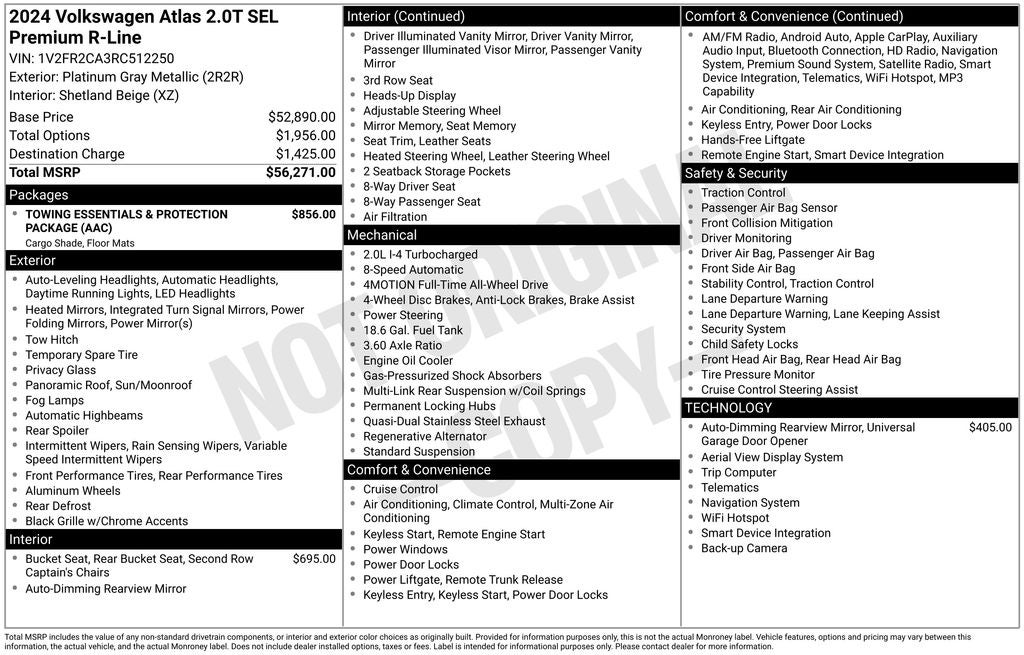 2024 Volkswagen Atlas 2.0T SEL Premium R-Line
