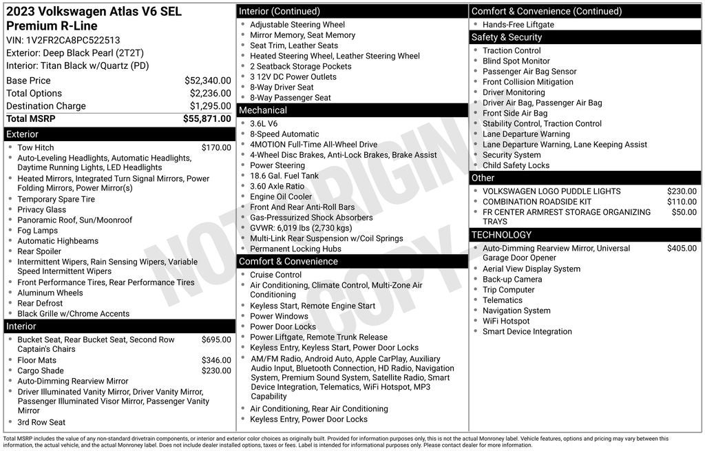 2023 Volkswagen Atlas 3.6L V6 SEL Premium R-Line