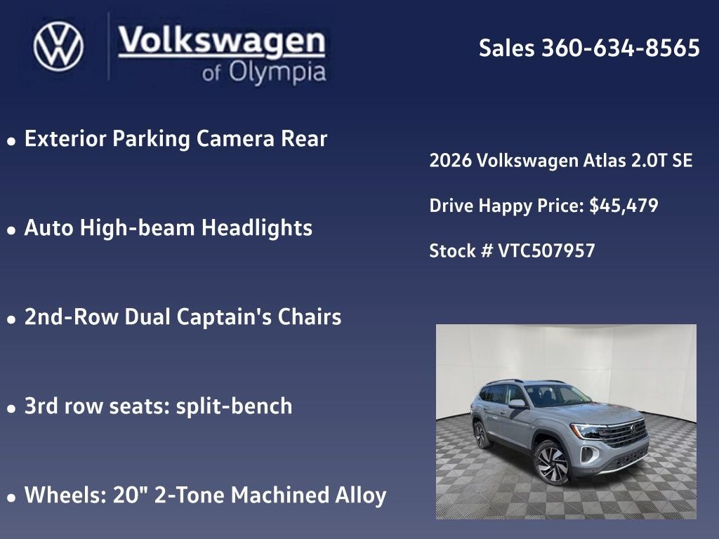 2026 Volkswagen Atlas 2.0T SE w/Technology