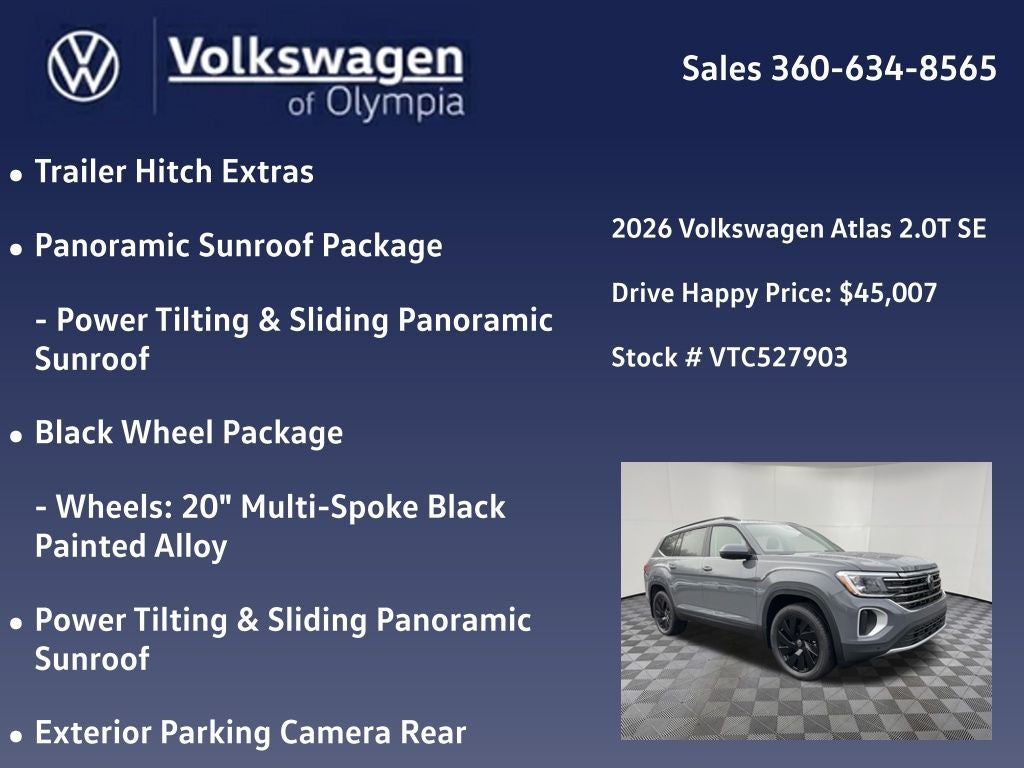 2026 Volkswagen Atlas 2.0T SE w/Technology