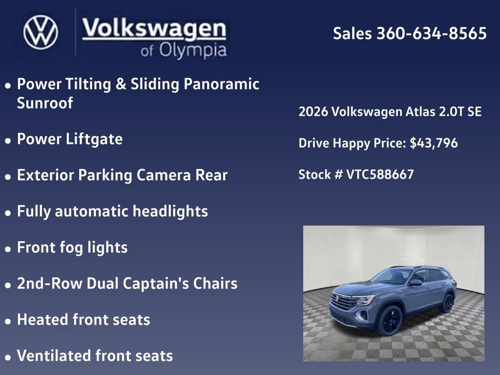 2026 Volkswagen Atlas 2.0T SE w/Technology