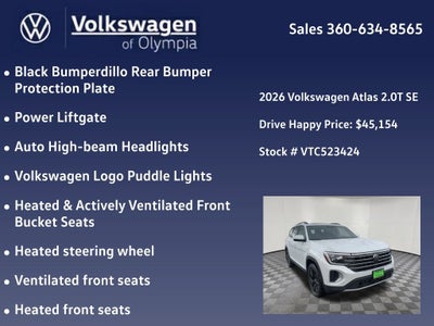 2026 Volkswagen Atlas 2.0T SE w/Technology