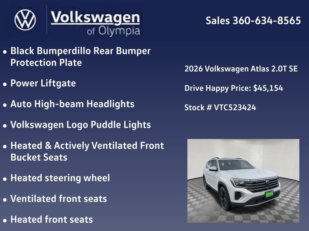 2026 Volkswagen Atlas 2.0T SE w/Technology