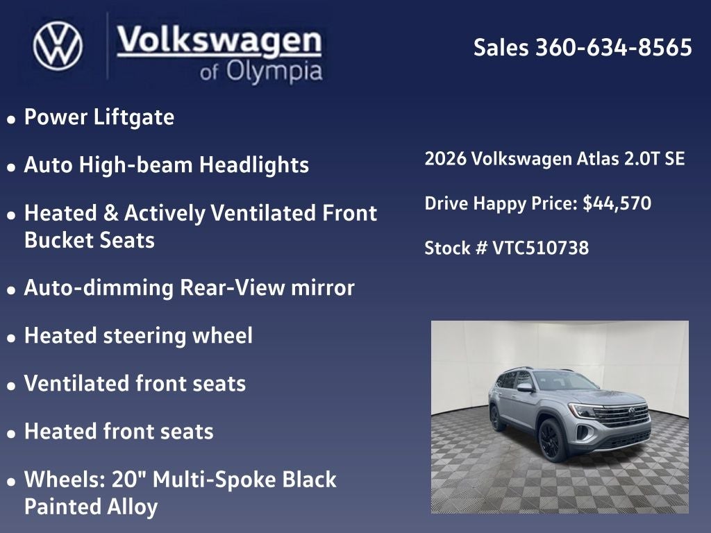 2026 Volkswagen Atlas 2.0T SE w/Technology