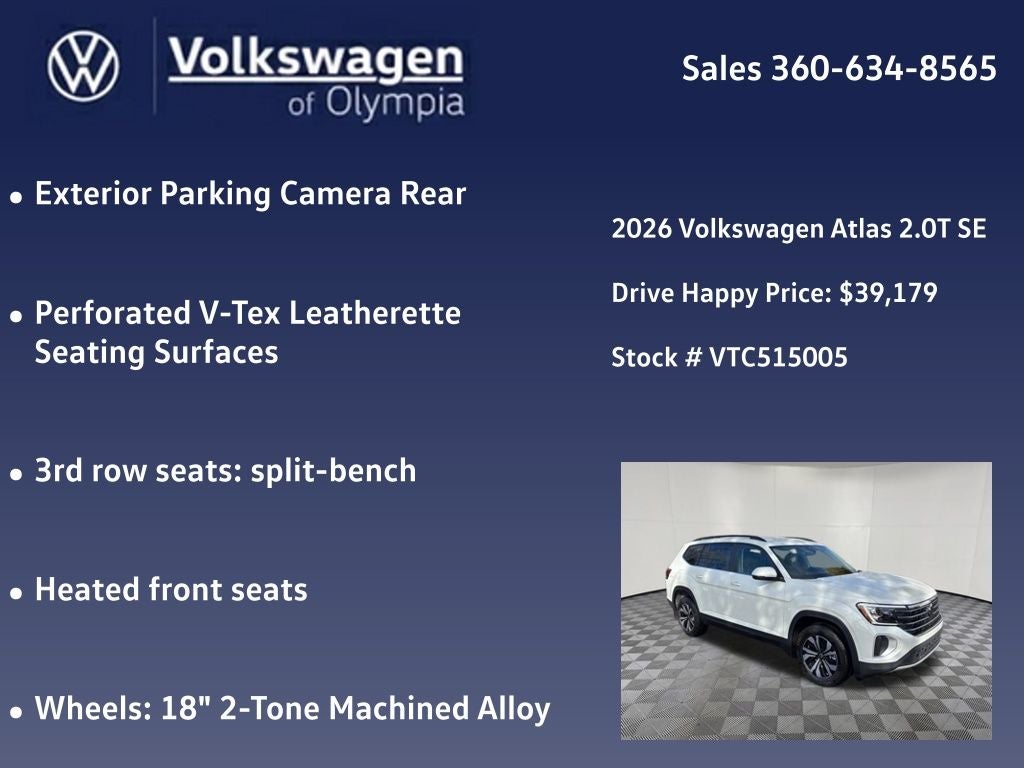 2026 Volkswagen Atlas 2.0T SE