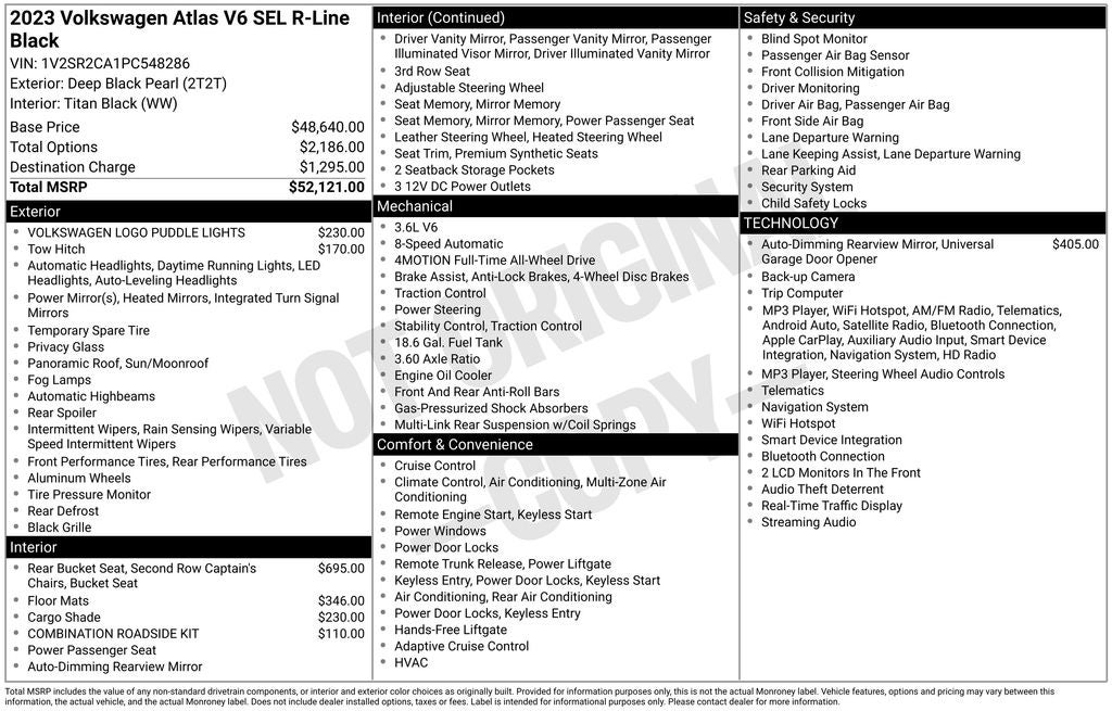 2023 Volkswagen Atlas 3.6L V6 SEL R-Line