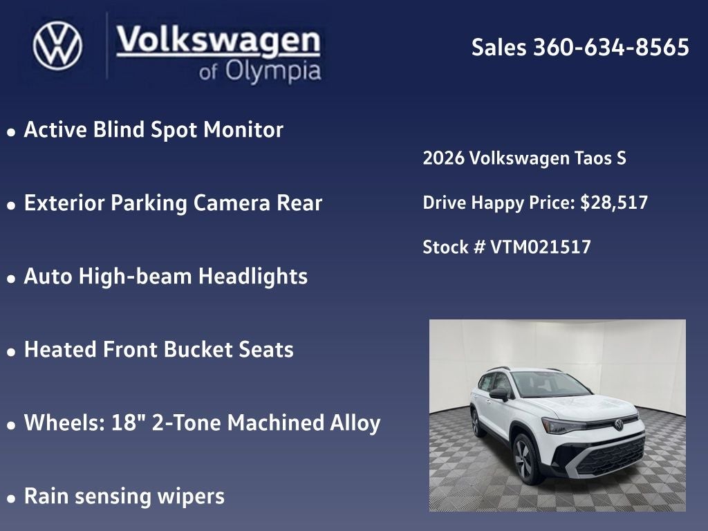 2026 Volkswagen Taos 1.5T S