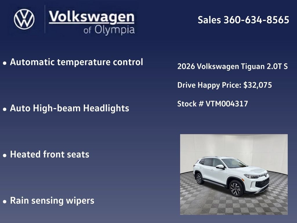 2026 Volkswagen Tiguan 2.0T S