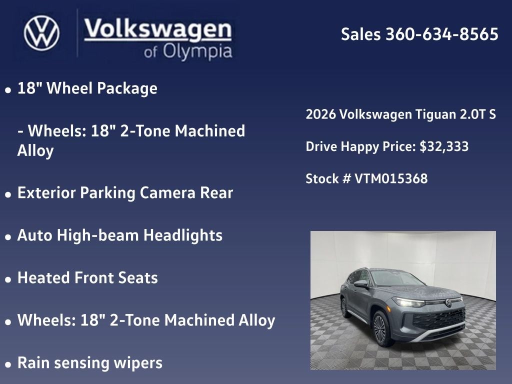 2026 Volkswagen Tiguan 2.0T S