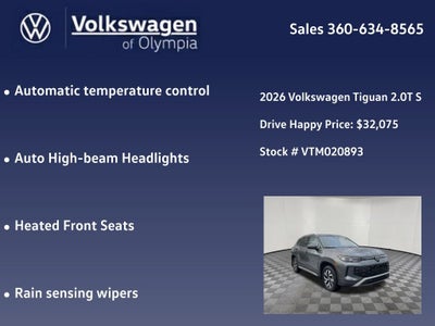 2026 Volkswagen Tiguan 2.0T S