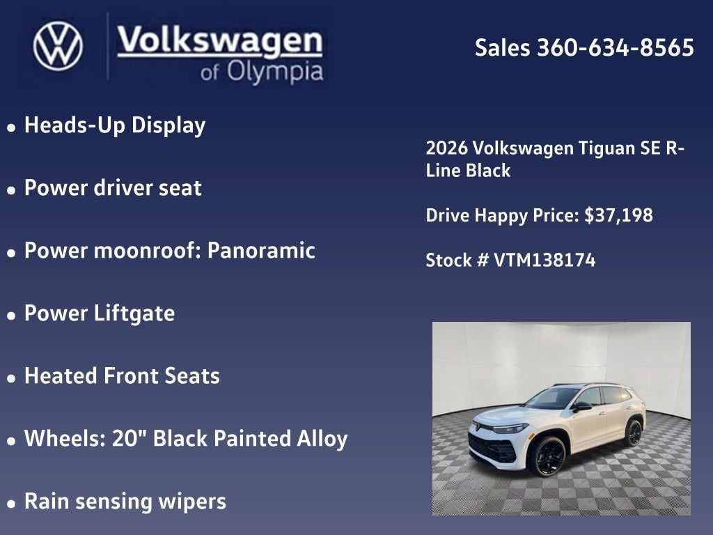 2026 Volkswagen Tiguan 2.0T SE R-Line Black