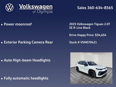 2025 Volkswagen Tiguan 2.0T SE R-Line Black