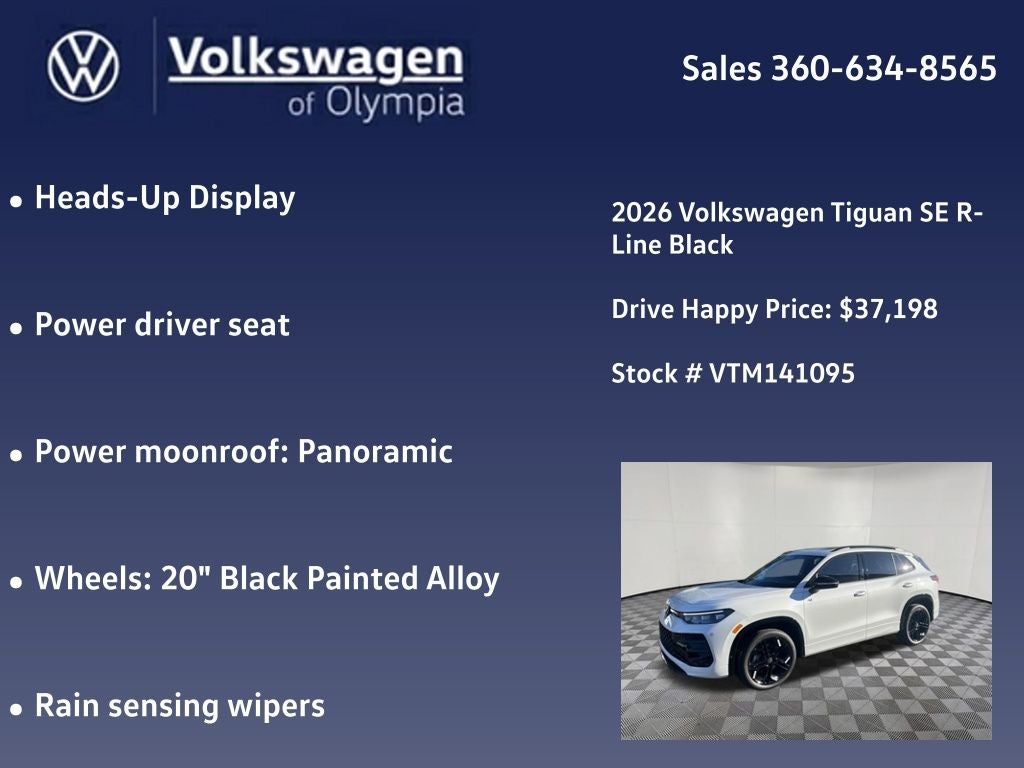 2026 Volkswagen Tiguan 2.0T SE R-Line Black