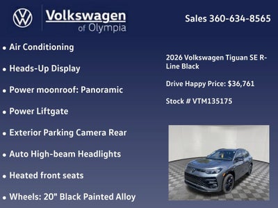 2026 Volkswagen Tiguan 2.0T SE R-Line Black