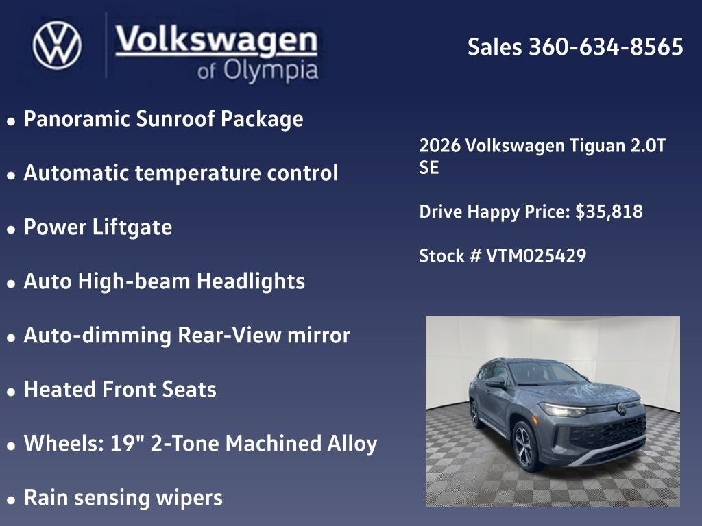 2026 Volkswagen Tiguan 2.0T SE
