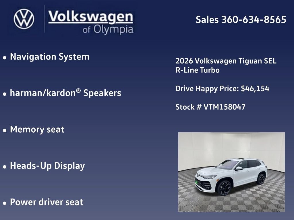 2026 Volkswagen Tiguan 2.0T SEL R-Line