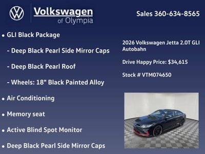 2026 Volkswagen Jetta GLI 2.0T Autobahn