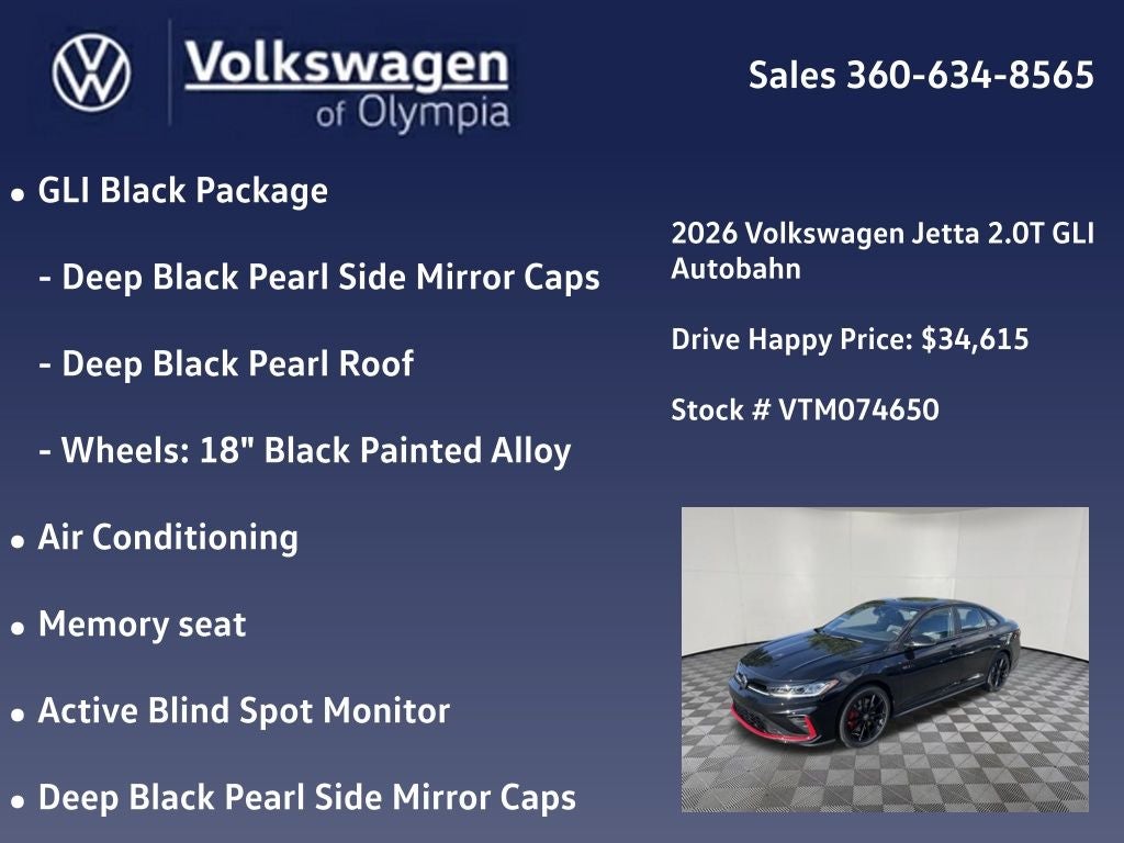 2026 Volkswagen Jetta GLI 2.0T Autobahn