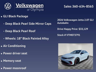 2026 Volkswagen Jetta GLI Autobahn