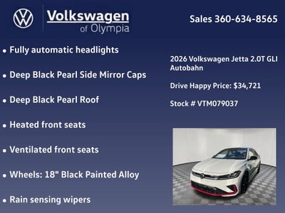 2026 Volkswagen Jetta GLI 2.0T Autobahn