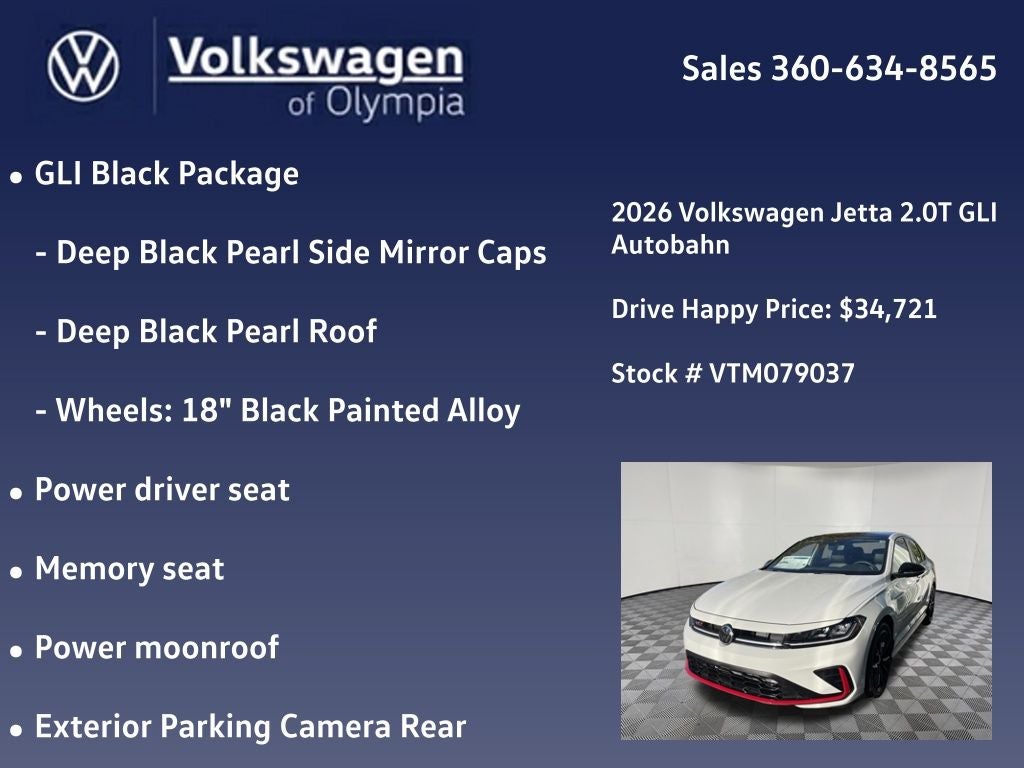 2026 Volkswagen Jetta GLI 2.0T Autobahn
