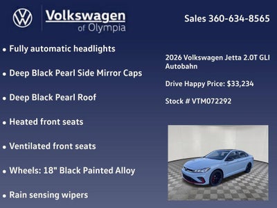 2026 Volkswagen Jetta GLI Autobahn