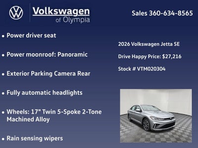 2026 Volkswagen Jetta 1.5T SE