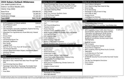 2024 Subaru Outback Wilderness