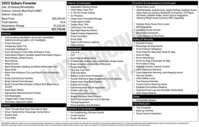 2023 Subaru Forester Base
