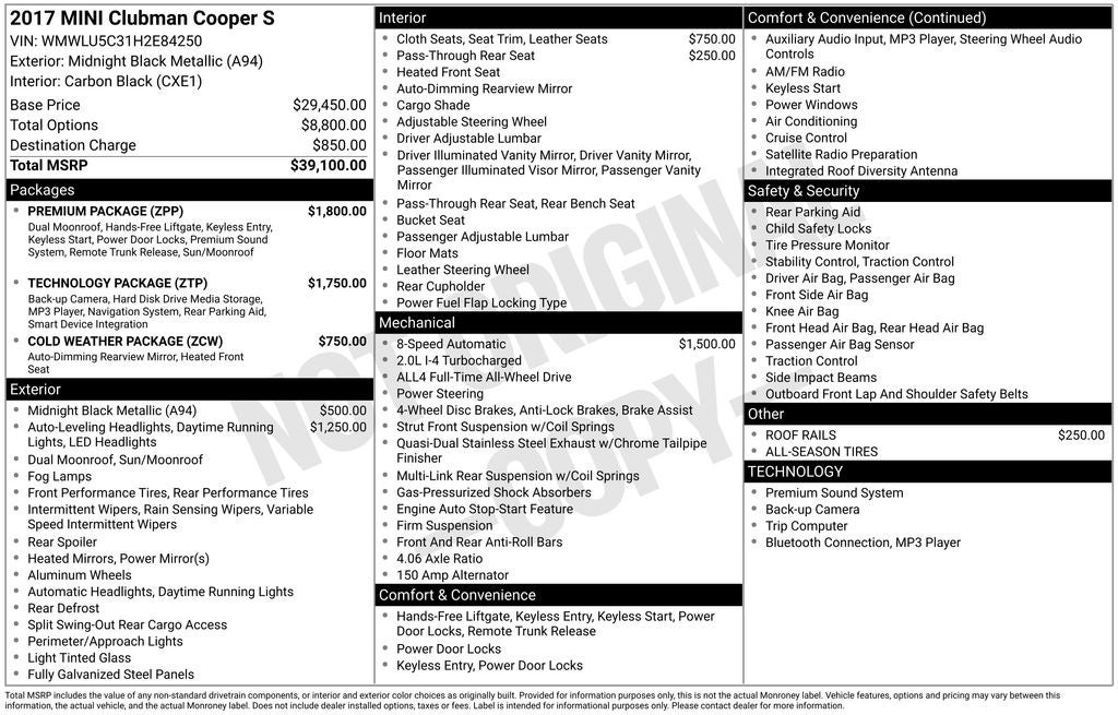2017 MINI Clubman All4 Clubman