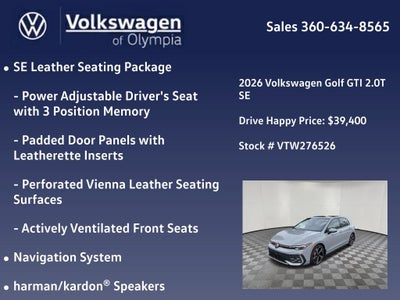 2026 Volkswagen Golf GTI SE