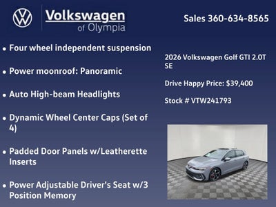 2026 Volkswagen Golf GTI SE