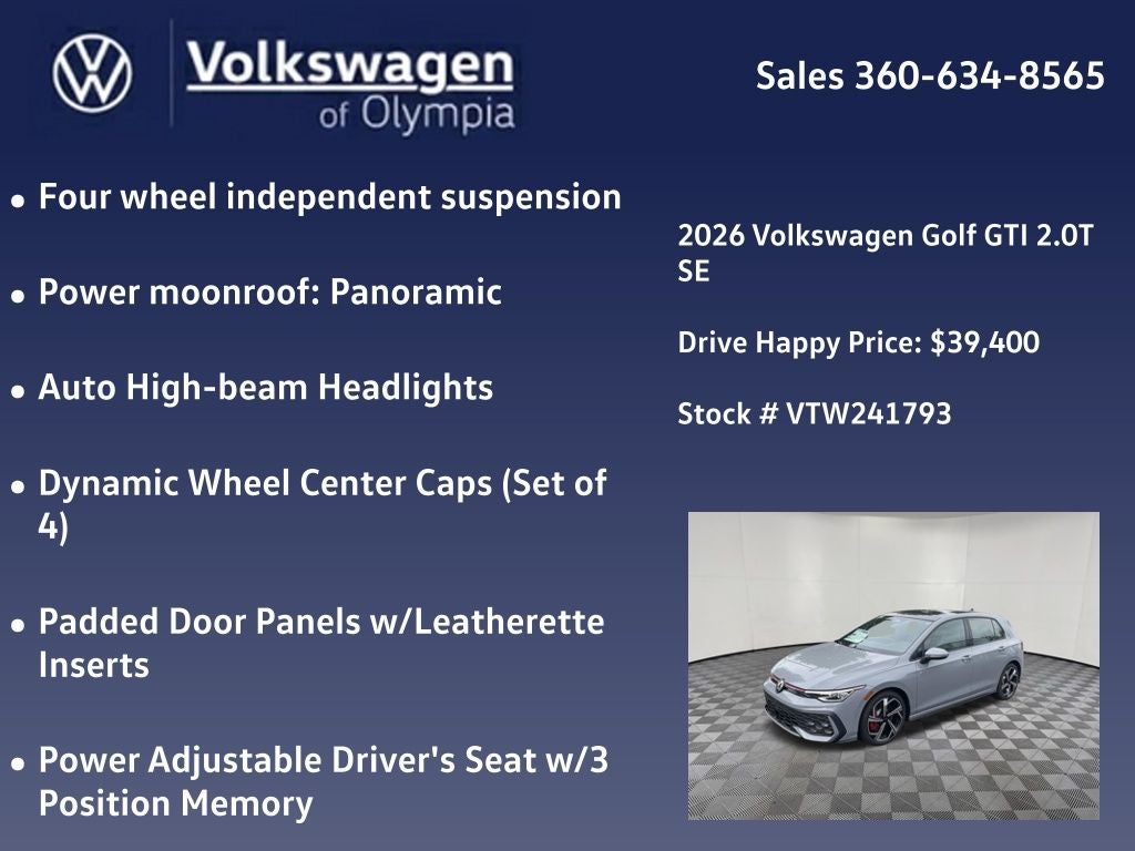 2026 Volkswagen Golf GTI SE
