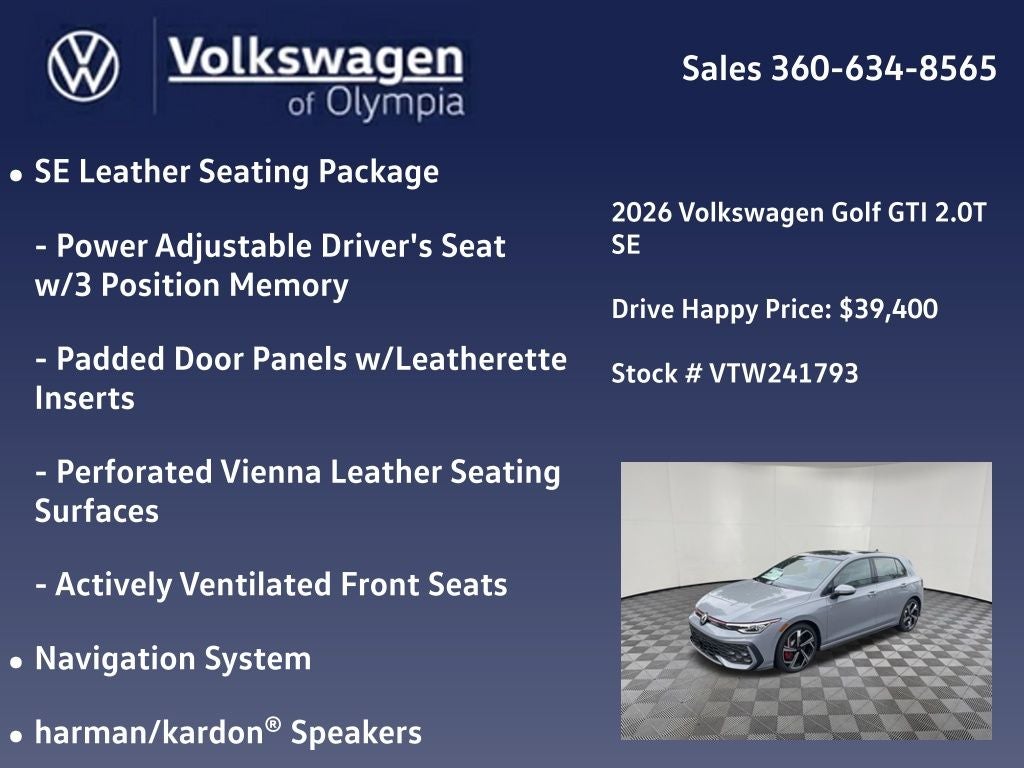 2026 Volkswagen Golf GTI SE