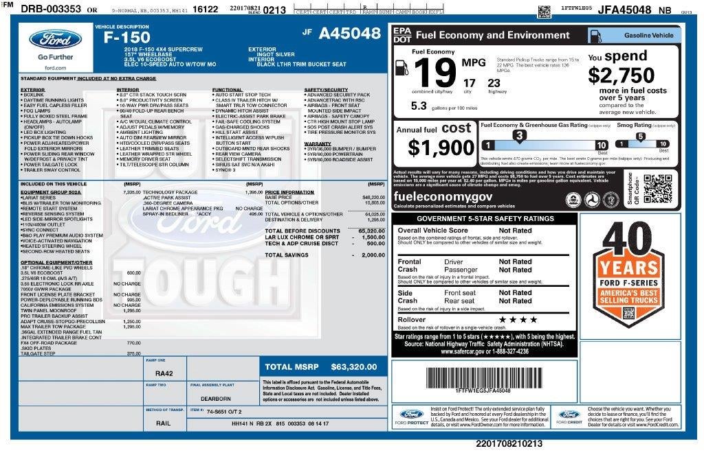 2018 Ford F-150 LARIAT