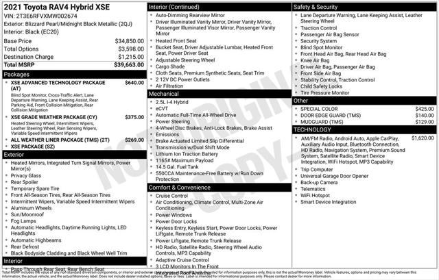 2021 Toyota RAV4 Hybrid XSE