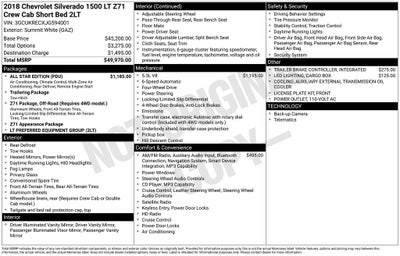 2018 Chevrolet Silverado 1500 LT LT2