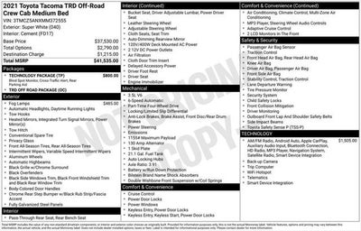 2021 Toyota Tacoma TRD Off-Road V6